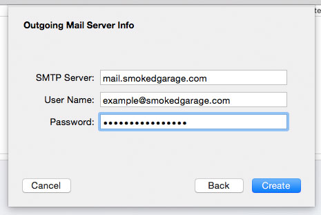 Macmail installation settings