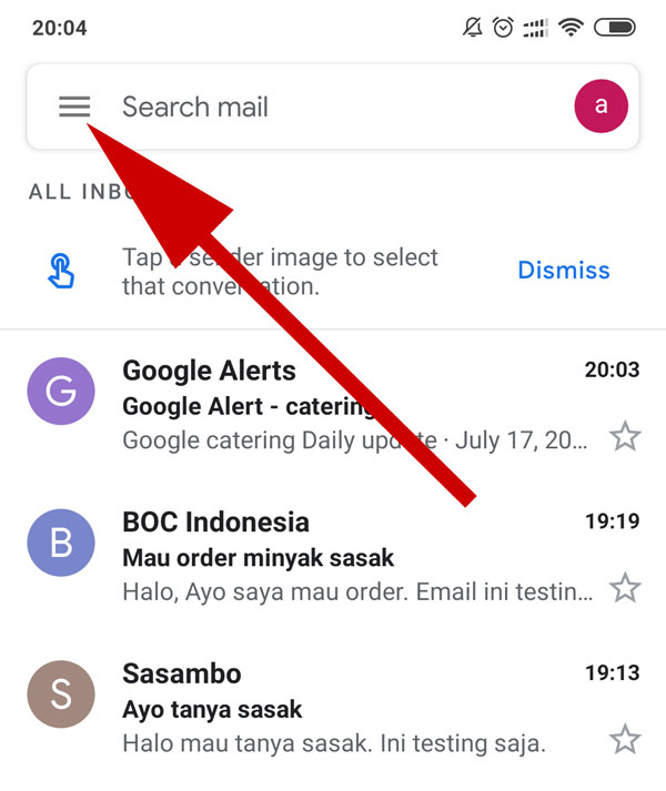 Setting email from Android Smartphone