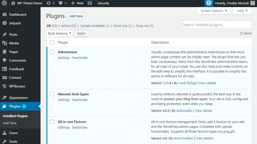 wordpress plug-ins screen to fix http error