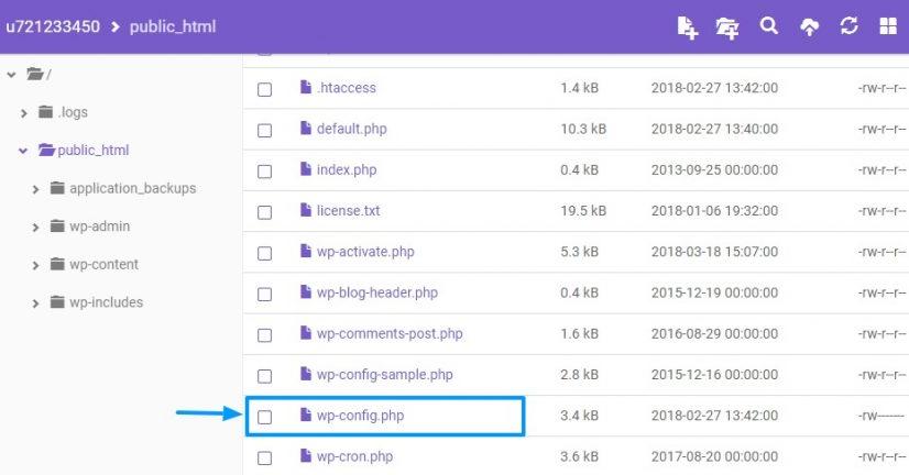 print from WordPress File Manager to increase memory limit
