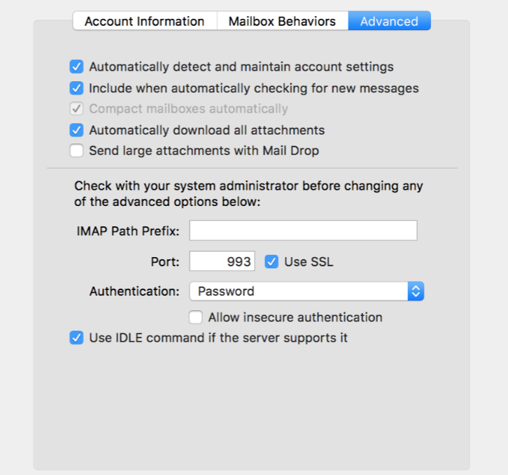 advanced tab to set the router port to macOS