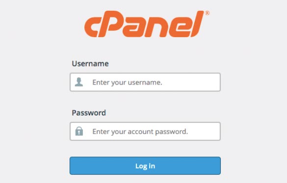 Connection of cpanel for data backup